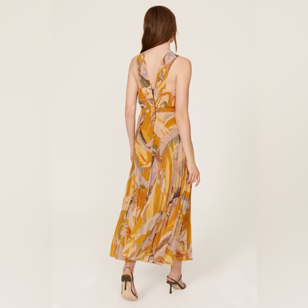 Ted Baker Ansa Cross Pleated Midi Dress 5 US 12 #D7842 - Picture 2 of 9